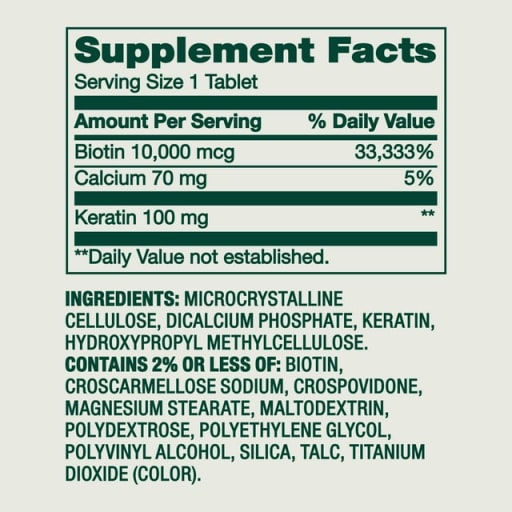 Biotin 10000 mcg plus Keratin