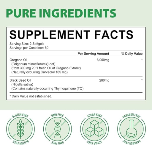 Wild Oregano Oil with Black Seed Oil