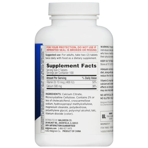 Calcium Citrate Regular Strength + D3