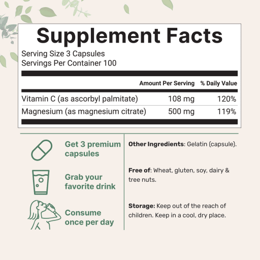 Pure Magnesium Citrate 500 mg