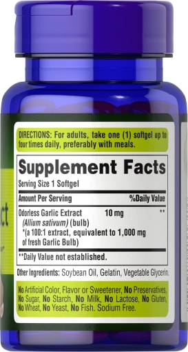 Odorless Garlic Extract 1000 mg