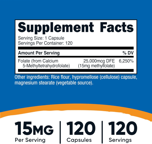 L-Methylfolate 5-MTHF (15mg)