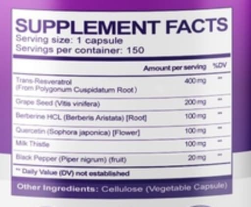 Resveratrol Grape Seed Quercetin