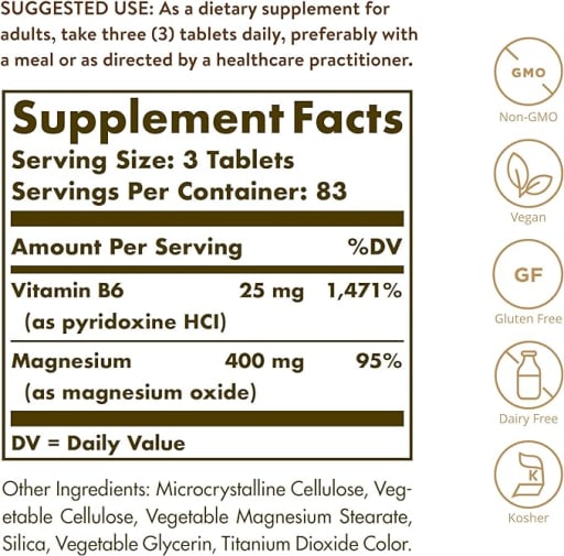 Magnesium with Vitamin B6 Tablets