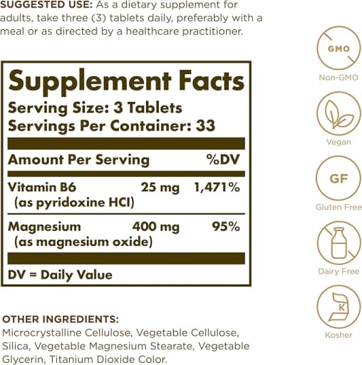 Magnesium with Vitamin B6 Tablets