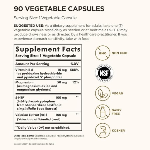 5-HTP 100 mg Vegetable Capsules