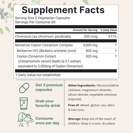 Berberine Ceylon Cinnamon Chromium