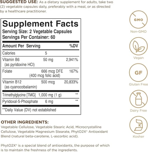 Homocysteine Modulators Vegetable Capsules