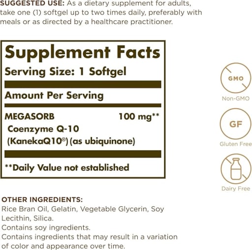 Megasorb CoQ-10 100 mg Softgels