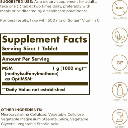 MSM 1000 mg Tablets