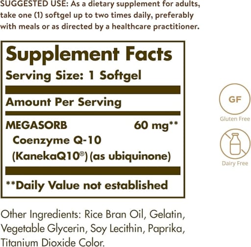 Megasorb CoQ-10 60 mg Softgels