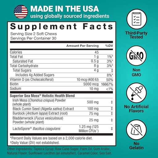 Superior Sea Moss Gut Health + Skin Support