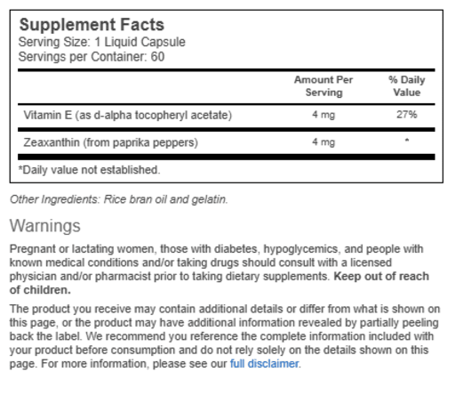 Zeaxanthin 4 mg