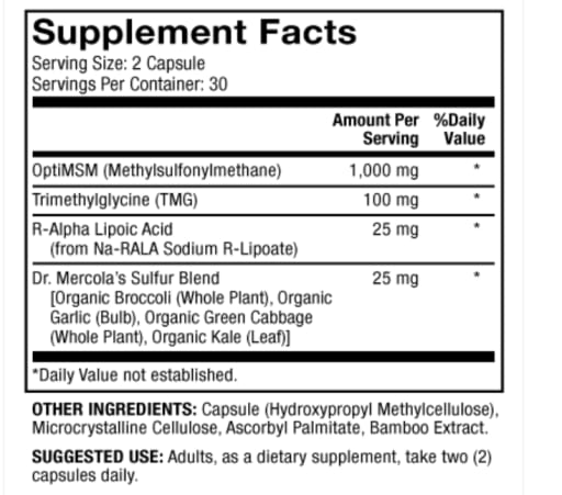 MSM Sulfur Complex