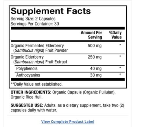 Organic Fermented Elderberry