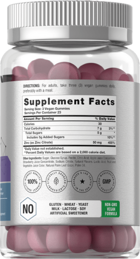 Zinc Gummies 50 mg