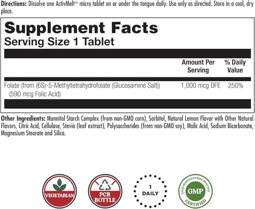 Methyl Folate 1000 Mcg