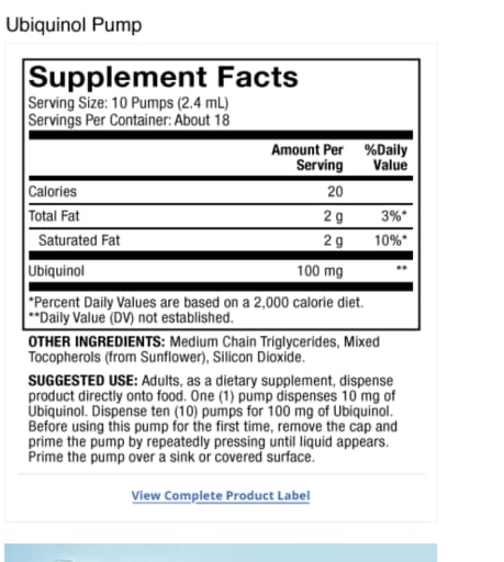 Ubiquinol Liquid Pump