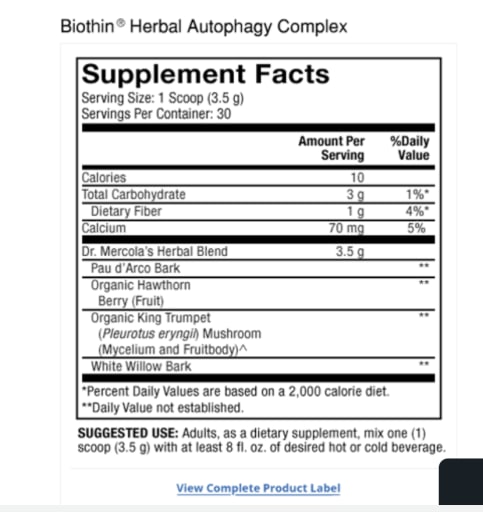 Biothin Herbal Autophagy Complex