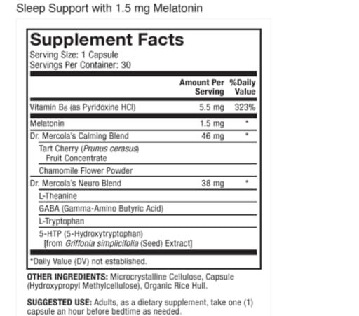 Sleep Support with Melatonin 1.5 mg