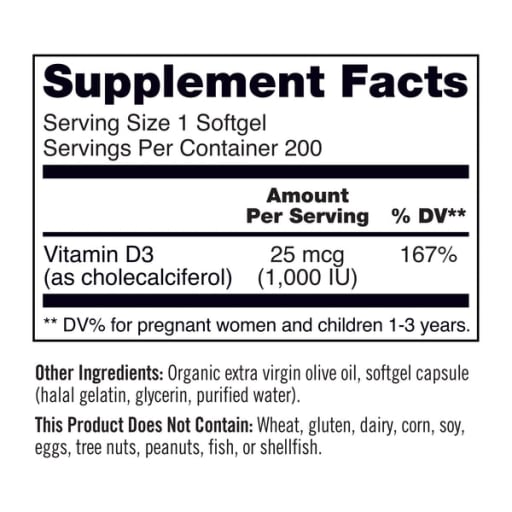 Vitamin D3 25 mcg
