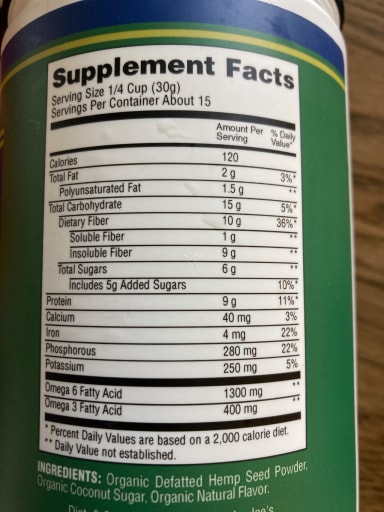 Organic Hemp Protein Powder (Vanilla)