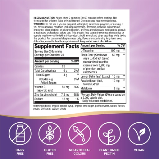 Sambucus Sleep + Immune Gummies (Eldeberry)