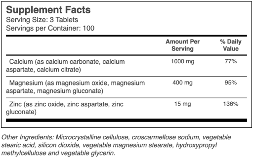 Calcium Magnesium & Zinc