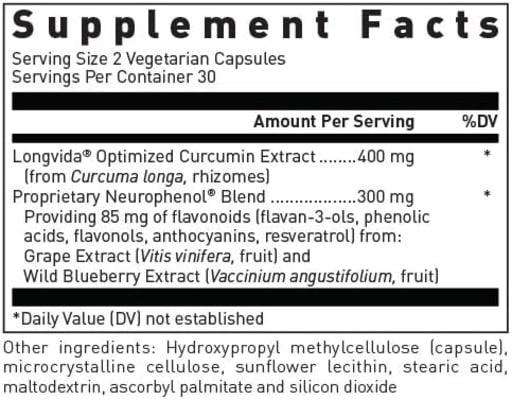 Optimized Curcumin with Neurophenol