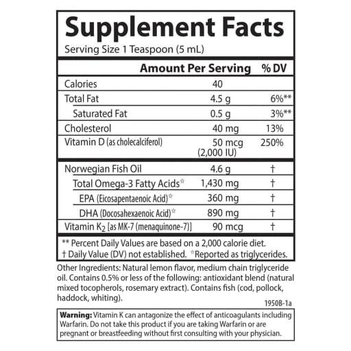 Omega-3 + D & K (Natural Lemon Flavor)