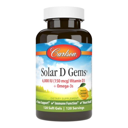 Solar D Gems 6000 IU (150 mcg) Natural Lemon Flavor