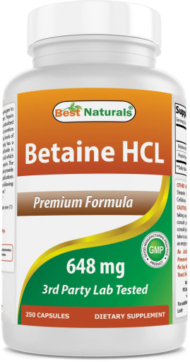 Betaine HCL 648 mg