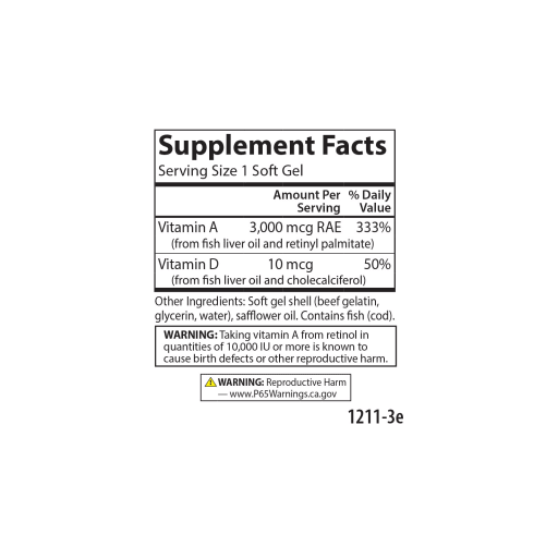 Vitamins A & D 10000 IU + 400 IU