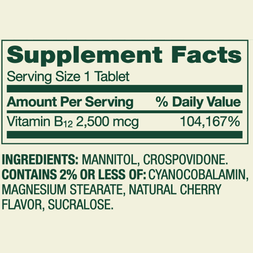 Vitamin B12 2500 mcg