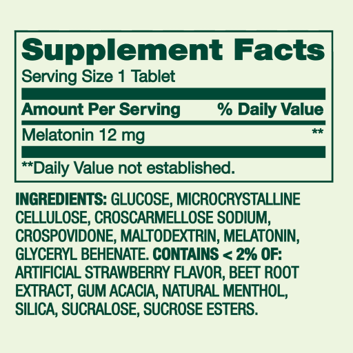 Ultra Strength Melatonin 12 mg Fast-Dissolve
