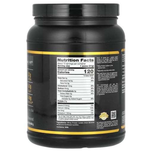Whey Protein Isolate (Unflavored)