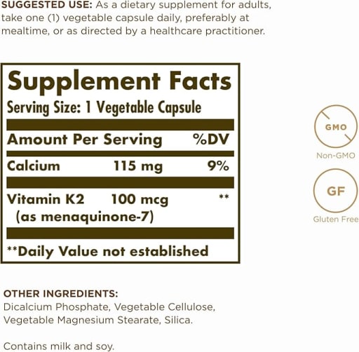 Vitamin K2 100 mcg
