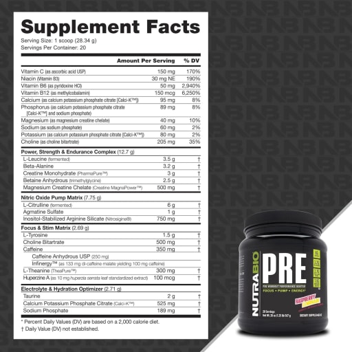 PRE Workout (Raspberry Lemonade)