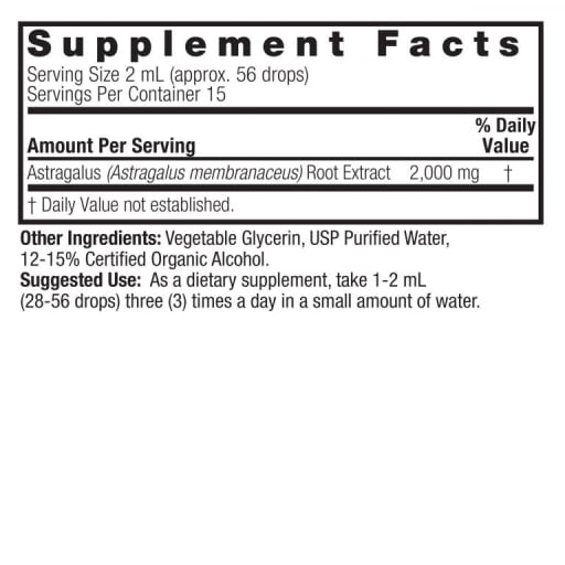 Astragalus Root Liquid Extract Low Alcohol