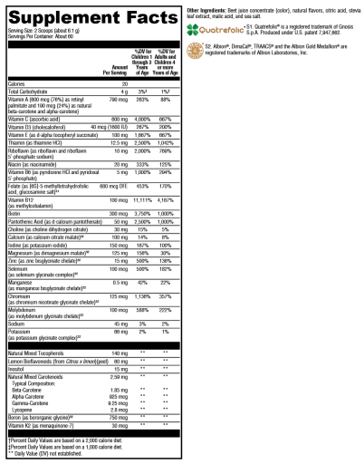 ActivNutrients without Copper & Iron Multivitamin Powder (Fruit Punch)
