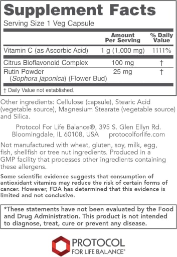 C-1000 Caps With Bioflavonoids & Rutin