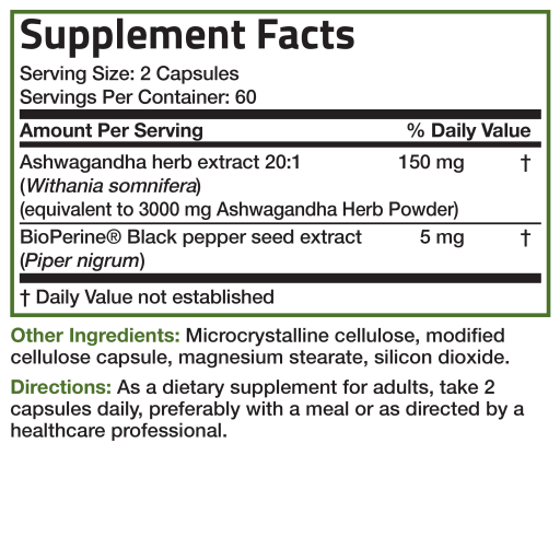 Ashwagandha Extra Strength 150 mg
