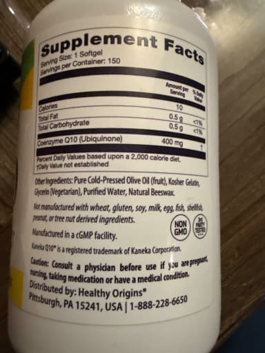 Natural CoQ10 400 mg