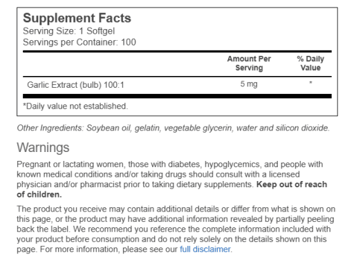 Odorless Garlic Extract