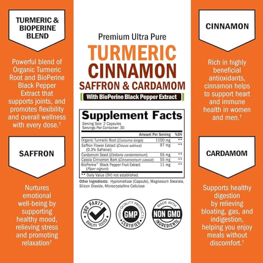 Turmeric Cinnamon Saffron & Cardamom