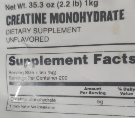 Creatine Monohydrate (Unflavored)