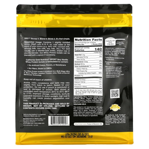 Whey Protein Isolate (Very Vanilla)