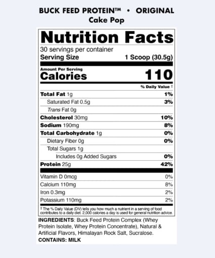 Buck Feed Original Protein (Cakepop)
