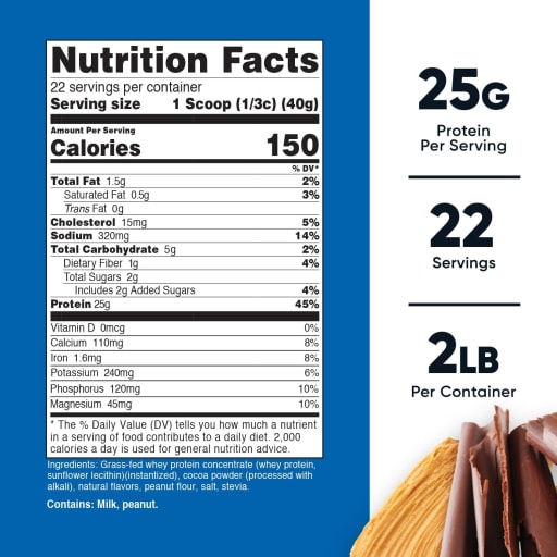 Grass-Fed Whey Protein (Chocolate PB)