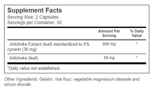 Artichoke Extract 600 mg